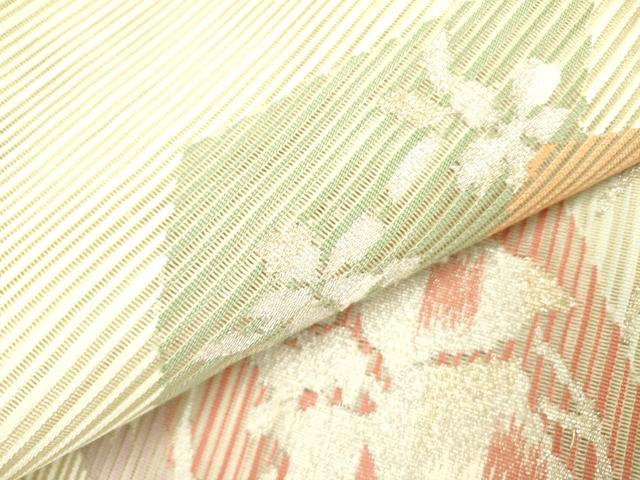 平和屋着物＊夏物 絽綴れ 八寸名古屋帯 花菱文 金銀糸 正絹 逸品 DAAY2987op