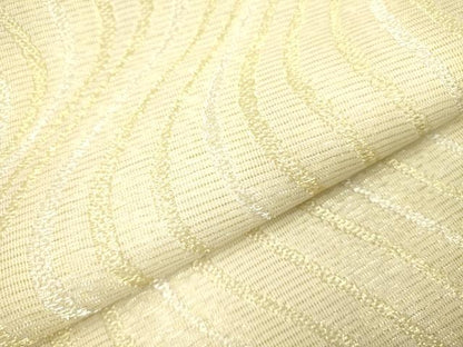 平和屋着物＊夏物 六通柄袋帯 よろけ縞 金銀糸 正絹 逸品 DAAY2989op