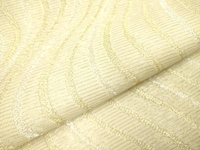 平和屋着物＊夏物 六通柄袋帯 よろけ縞 金銀糸 正絹 逸品 DAAY2989op