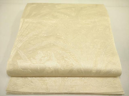 平和屋着物＊夏物 六通柄袋帯 杜若 カキツバタ 銀糸 正絹 逸品 DAAY2990op