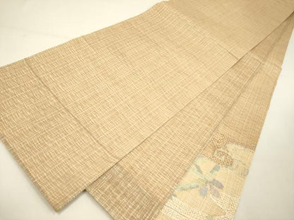 平和屋着物＊夏物 太鼓柄袋帯 流水草葉文 金銀糸 正絹 逸品 DAAY2993op