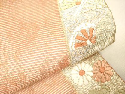平和屋着物＊夏物 六通柄袋帯 唐織 かづら帯献上文 金銀糸 正絹 逸品 DAAY2998op