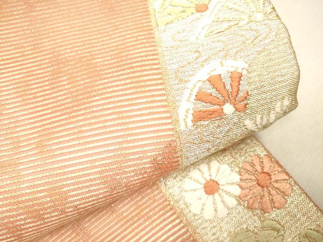 平和屋着物＊夏物 六通柄袋帯 唐織 かづら帯献上文 金銀糸 正絹 逸品 DAAY2998op
