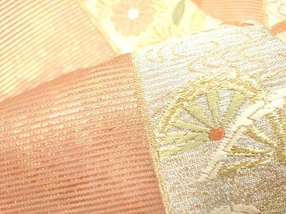 平和屋着物＊夏物 六通柄袋帯 唐織 かづら帯献上文 金銀糸 正絹 逸品 DAAY2998op