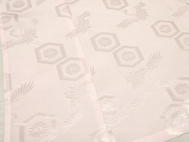 平和屋着物●女の子　子供　長襦袢　単衣　飛鶴亀甲花地紋　洗える着物　新品　DAAY3017ma