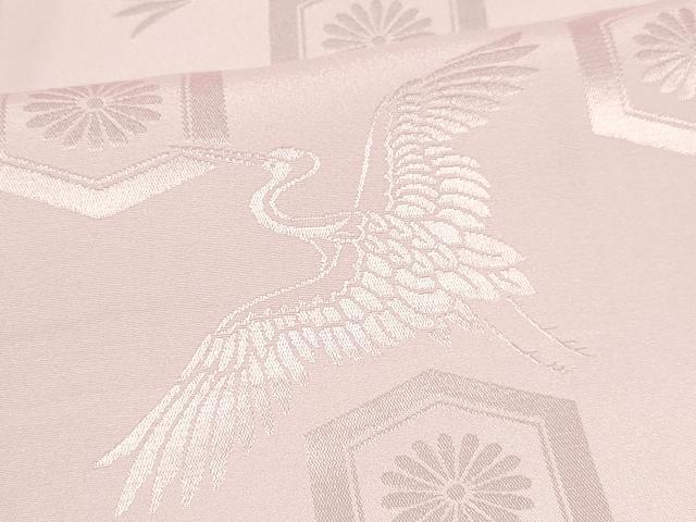平和屋着物●女の子　子供　長襦袢　単衣　飛鶴亀甲花地紋　洗える着物　新品　DAAY3017ma