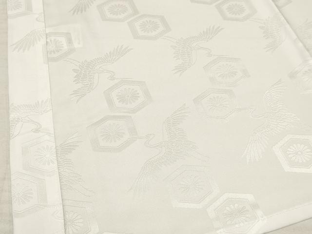 平和屋着物●女の子　子供　長襦袢　単衣　飛鶴亀甲花地紋　洗える着物　新品　DAAY3018ma