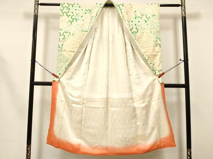 平和屋着物∵女の子 十三参り 子供 祝着 駒刺繍 洋花文 金彩 逸品 DAAY3052ma