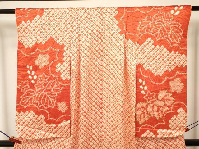 平和屋着物∵女の子 十三参り 子供 祝着 駒刺繍 絞り 桐花文 逸品 DAAY3068ma