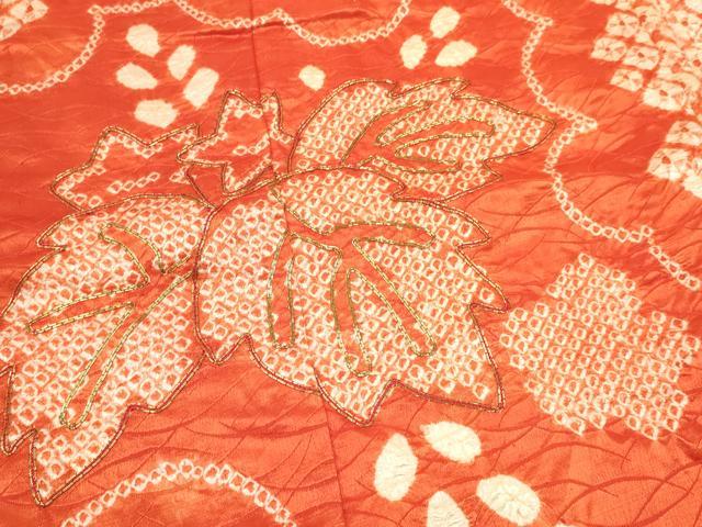 平和屋着物∵女の子 十三参り 子供 祝着 駒刺繍 絞り 桐花文 逸品 DAAY3068ma