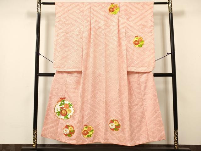 平和屋着物∵女の子 十三参り 子供 祝着 駒刺繍 雪輪花文 鹿の子 逸品 DAAY3076ma