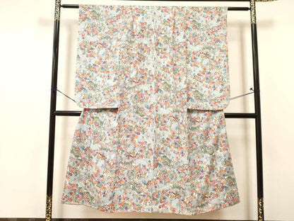 平和屋着物∵女の子　十三参り　子供　祝着　扇面花文　逸品　DAAY3080ma