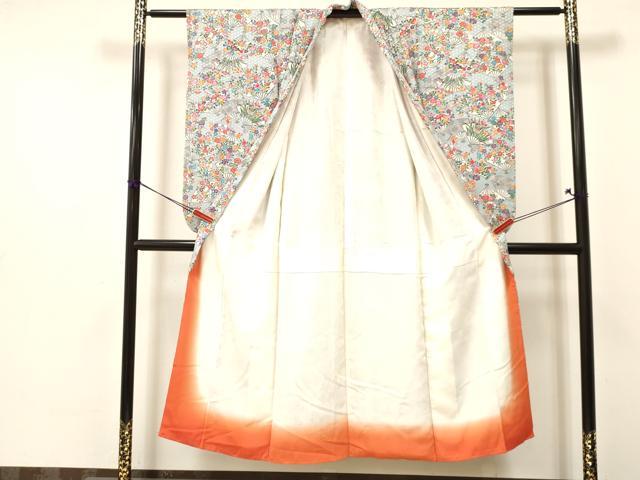 平和屋着物∵女の子　十三参り　子供　祝着　扇面花文　逸品　DAAY3080ma