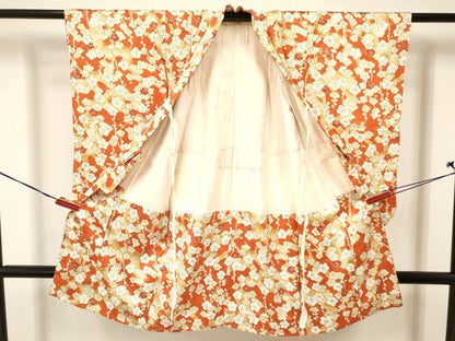 平和屋着物[]七五三　女の子　３歳　祝着　三つ身　枝梅　金彩　逸品　DAAY3088ma