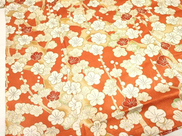 平和屋着物[]七五三　女の子　３歳　祝着　三つ身　枝梅　金彩　逸品　DAAY3088ma