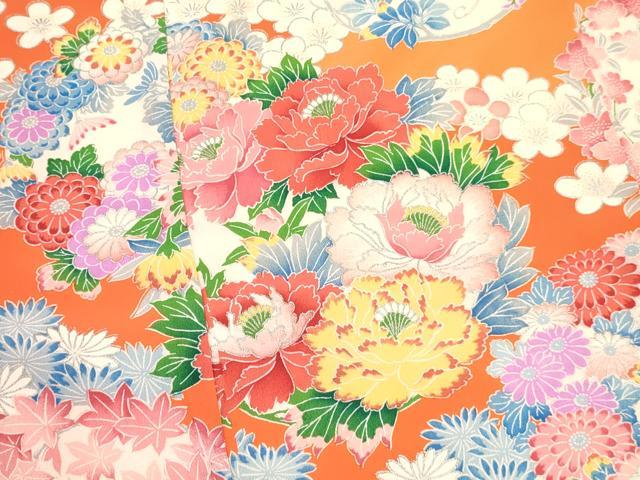 平和屋着物[]七五三　女の子　３歳　祝着　三つ身　花丸文　金銀彩　逸品　DAAY3091ma