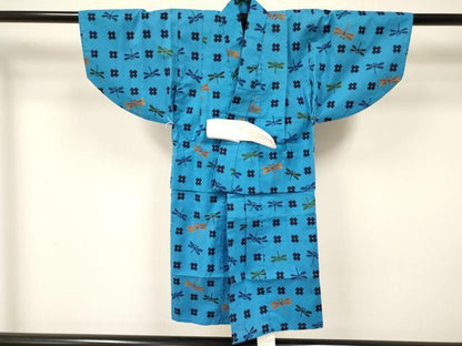 平和屋着物＊夏物　浴衣　男の子　子供　蜻蛉　トンボ　綿　逸品　未使用　DAAY3112ma