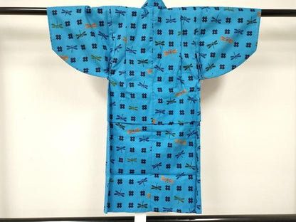 平和屋着物＊夏物　浴衣　男の子　子供　蜻蛉　トンボ　綿　逸品　未使用　DAAY3112ma