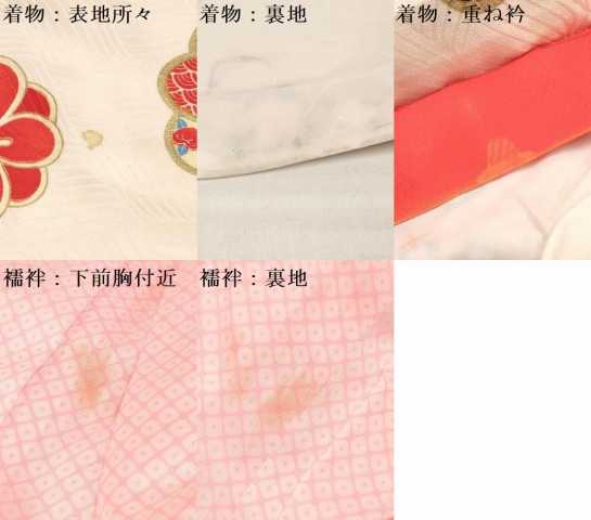 平和屋着物[]七五三　女の子　３歳　祝着　三つ身　長襦袢(無双仕立て・半衿刺繍)・被布セット　舞花文　逸品　DAAY3142ma