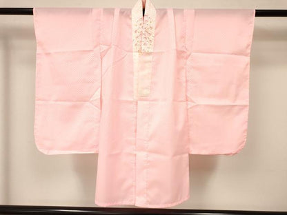 平和屋着物[]七五三　女の子　３歳　祝着　三つ身　長襦袢(単衣・半衿刺繍)・被布セット　鞠花丸文　金彩　逸品　DAAY3144ma