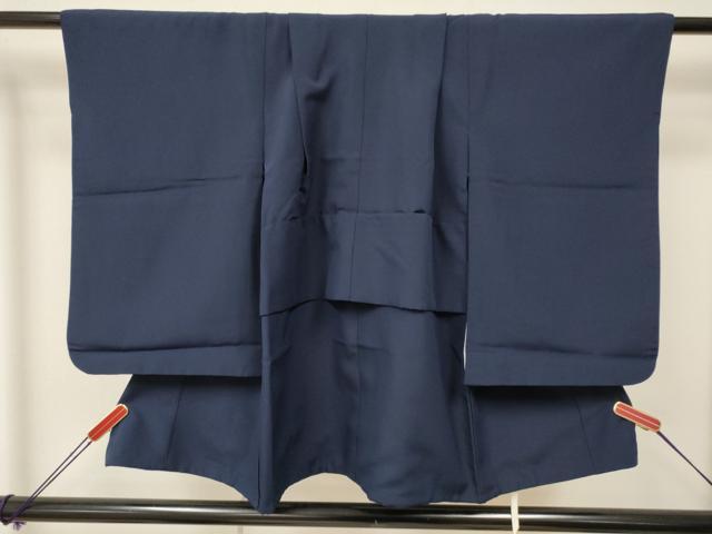 平和屋着物[]七五三　男の子　祝着・羽織セット　ミッドナイトブルー色　洗える着物　DAAY3147ma