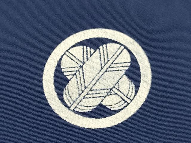 平和屋着物[]七五三　男の子　祝着・羽織セット　留紺色　洗える着物　DAAY3149ma