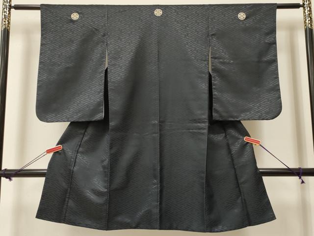 平和屋着物[]七五三　男の子　祝着・羽織セット　駒刺繍　鷹　鷲　立波松文　暈し染め　金彩　洗える着物　DAAY3152ma