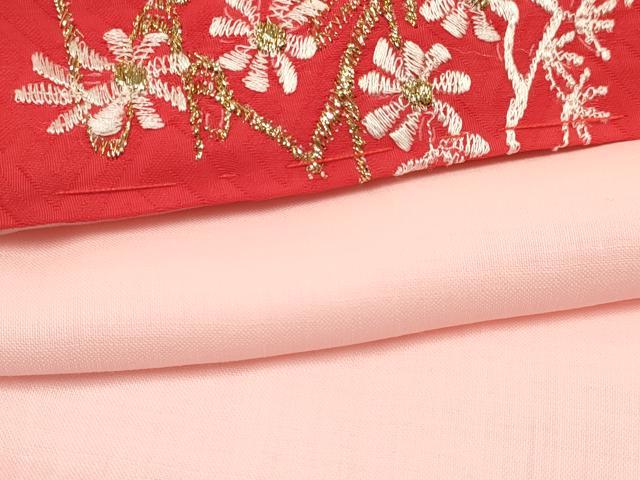 平和屋着物[]七五三　女の子　３歳　祝着　三つ身　長襦袢(単衣・半衿刺繍)セット　流水花蝶文　金彩　洗える着物　DAAY3154ma