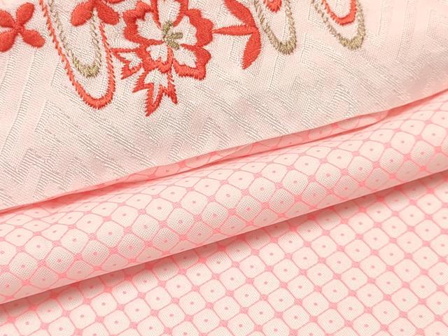 平和屋着物[]七五三　女の子　３歳　祝着　三つ身　長襦袢(単衣・半衿刺繍)セット　熨斗鼓飛鶴花文　金彩　逸品　DAAY3155ma