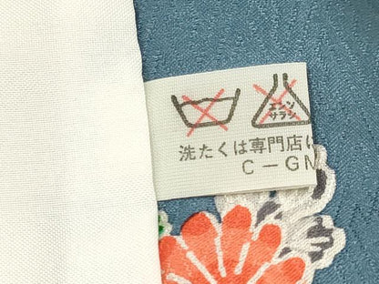 平和屋着物[]女の子　子供　被布　型染　草花文　逸品　DAAY3162ma