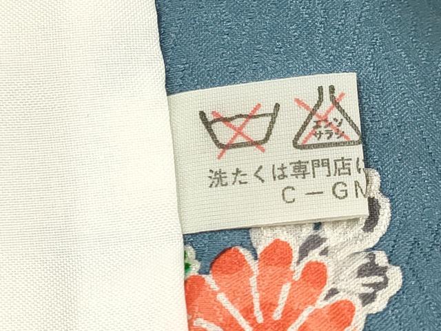 平和屋着物[]女の子　子供　被布　型染　草花文　逸品　DAAY3162ma