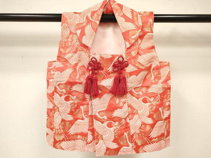 平和屋着物[]女の子　子供　被布　飛鶴　DAAY3164ma