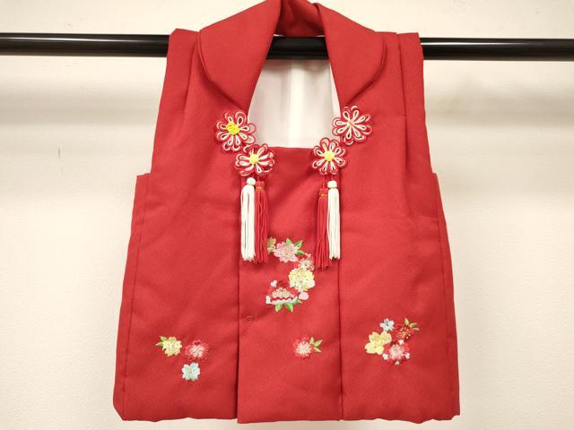 平和屋着物[]女の子　子供　被布　総刺繍　舞桜文　金糸　洗える着物　DAAY3167ma