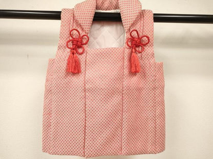 平和屋着物[]女の子　子供　被布　菱文　逸品　DAAY3168ma