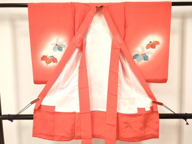 平和屋着物[]お宮参り　女の子　祝着　産着　初着　のしめ　花車文　暈し染め　金彩　逸品　DAAY3173ma