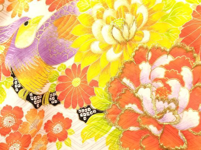 平和屋着物[]お宮参り　女の子　祝着　産着　初着　のしめ　刺繍　花鳥文　金彩　逸品　DAAY3175ma