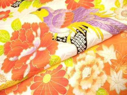 平和屋着物[]お宮参り　女の子　祝着　産着　初着　のしめ　刺繍　花鳥文　金彩　逸品　DAAY3175ma