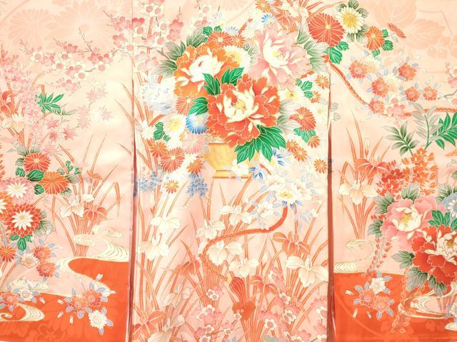 平和屋着物[]お宮参り　女の子　祝着　産着　初着　のしめ　駒刺繍　花籠文　金彩　逸品　DAAY3179ma