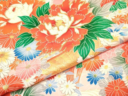 平和屋着物[]お宮参り　女の子　祝着　産着　初着　のしめ　駒刺繍　花籠文　金彩　逸品　DAAY3179ma