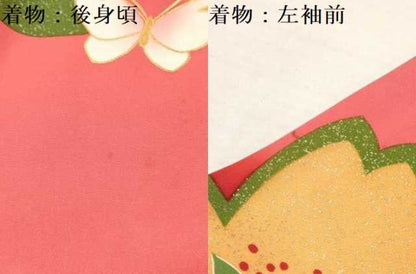 平和屋着物[]お宮参り　女の子　祝着　産着　初着　のしめ　舞桜鈴花蝶文　暈し染め　金彩　逸品　DAAY3180ma