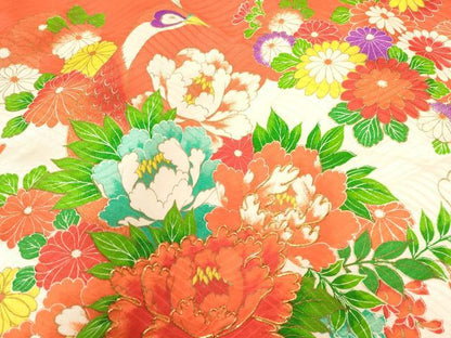 平和屋着物[]お宮参り　女の子　祝着　産着　初着　のしめ　駒刺繍　孔雀花文　金彩　逸品　DAAY3183ma