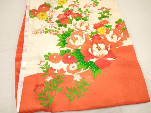平和屋着物[]お宮参り　女の子　祝着　産着　初着　のしめ　駒刺繍　孔雀花文　金彩　逸品　DAAY3183ma