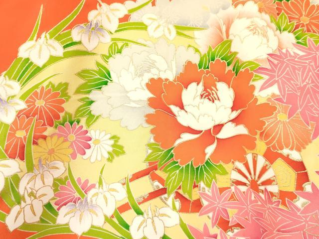 平和屋着物[]お宮参り　女の子　祝着　産着　初着　のしめ　花車文　金彩　逸品　DAAY3185ma