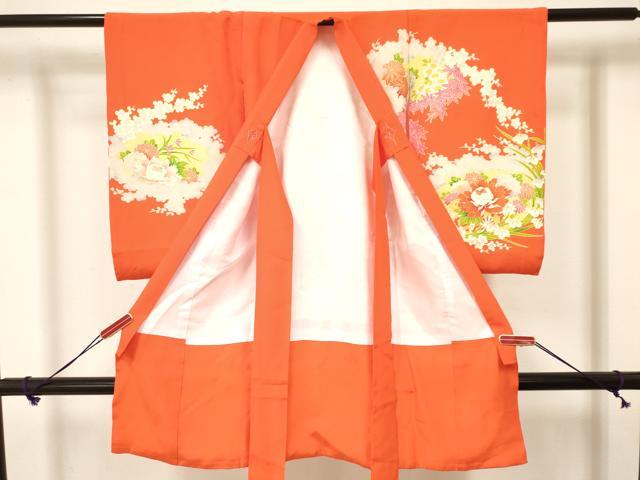 平和屋着物[]お宮参り　女の子　祝着　産着　初着　のしめ　花車文　金彩　逸品　DAAY3185ma