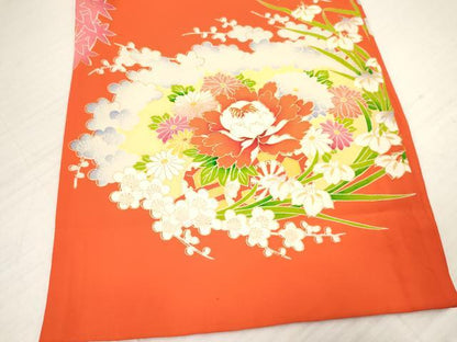 平和屋着物[]お宮参り　女の子　祝着　産着　初着　のしめ　花車文　金彩　逸品　DAAY3185ma