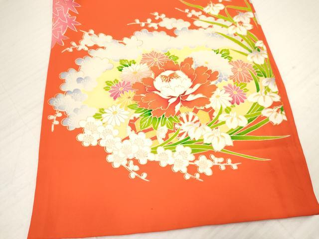 平和屋着物[]お宮参り　女の子　祝着　産着　初着　のしめ　花車文　金彩　逸品　DAAY3185ma