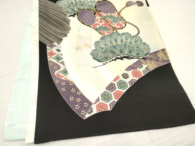 平和屋着物[]お宮参り　男の子　祝着　産着　初着　のしめ　鷹　鷲　兜　松文　暈し染め　金彩　逸品　DAAY3186ma
