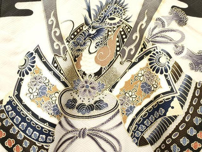 平和屋着物[]お宮参り　男の子　祝着　産着　初着　のしめ　龍　兜　宝船　金彩　逸品　DAAY3202ma