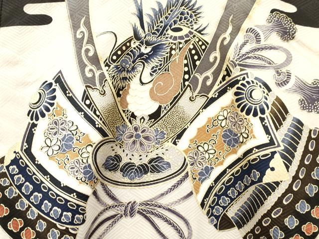 平和屋着物[]お宮参り　男の子　祝着　産着　初着　のしめ　龍　兜　宝船　金彩　逸品　DAAY3202ma