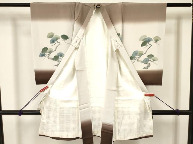 平和屋着物[]お宮参り　男の子　祝着　産着　初着　のしめ　武士　松文　暈し染め　逸品　DAAY3206ma